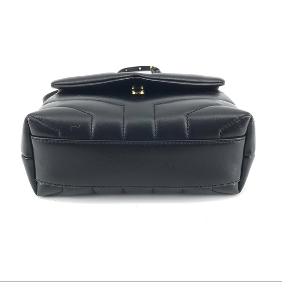 Saint Laurent Loulou Toy Matelasse Black Leather Flap-Top Shoulder Bag NWT - Picture 5 of 12